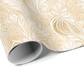 Vintage Blumenmuster Geschenkpapier (Rolleneckpunkt)