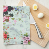 Vintage-Blumenmuster Geschirrtuch (Viertel Falte)