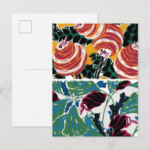 Vintage-Blumenmuster III Klein Postkarte