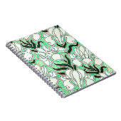 Vintage Blumenmuster im Grünen Notizblock (Rechte Seite)