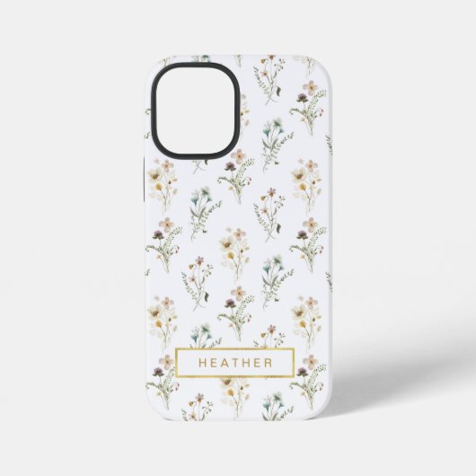 Vintage-Blumenmuster iPhone Hülle (Rückseite)
