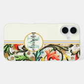Vintage-Blumenmuster  iPhone Hülle (Rückseite (Horizontal))