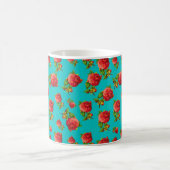 Vintage-Blumenmuster Kaffeetasse (Mittel)