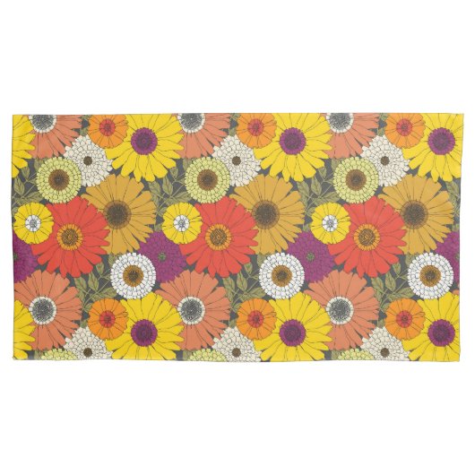vintage Blumenmuster Kissenbezug (Vorderseite-Links)