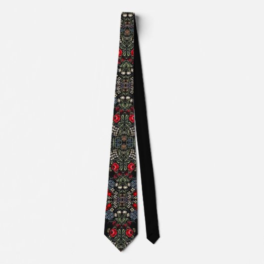 Vintage-Blumenmuster Krawatte (Vorderseite)