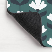 Vintage-Blumenmuster Meergrün Mousepad (Ecke)