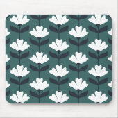 Vintage-Blumenmuster Meergrün Mousepad (Vorne)
