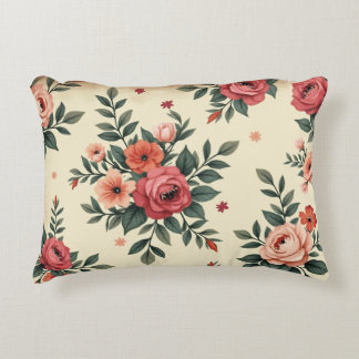 Vintage Blumenmuster mit klassischer Eleganz Dekokissen