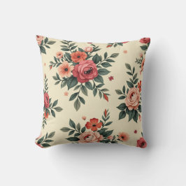 Vintage Blumenmuster mit klassischer Eleganz Kissen