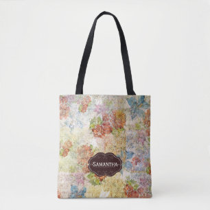Vintage-Blumenmuster mit persönlicher Note Tasche