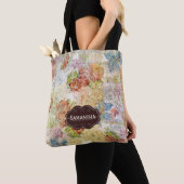 Vintage-Blumenmuster mit persönlicher Note Tasche (Von Nahem)