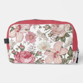 Vintage-Blumenmuster mit Rosen Waschbeutel (Vorderseite)
