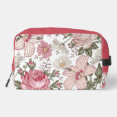 Vintage-Blumenmuster mit Rosen Waschbeutel (Rückseite)
