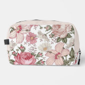 Vintage-Blumenmuster mit Rosen Waschbeutel (Vorderseite)