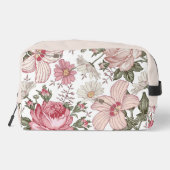 Vintage-Blumenmuster mit Rosen Waschbeutel (Rückseite)