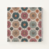 Vintage-Blumenmuster-Monogramm-Name Notizblock (Rückseite)