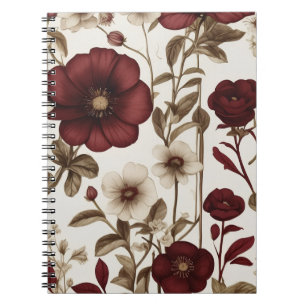 Vintage-Blumenmuster Notizblock