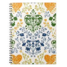 Vintage-Blumenmuster-Notizbuch