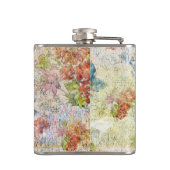 Vintage-Blumenmuster personalisiert mit distressed Flachmann (Rückseite)