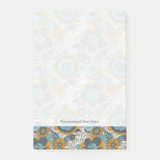 Vintage-Blumenmuster Post-it Klebezettel (Vorderseite)