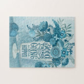 Vintage Blumenmuster Puzzle (Horizontal)