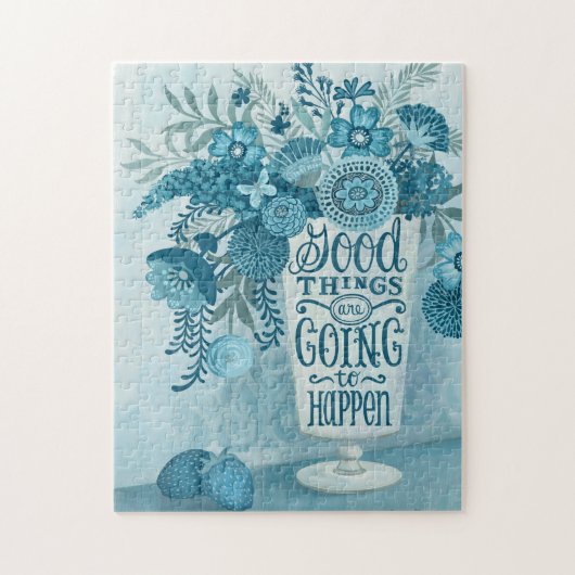 Vintage Blumenmuster Puzzle (Vertikal)