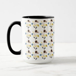 Vintage-Blumenmuster – Retro-Botanik nahtlos Tasse