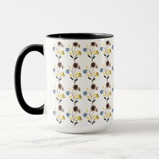 Vintage-Blumenmuster – Retro-Botanik nahtlos  Tasse