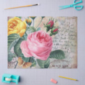 Vintage Blumenmuster-Rose Party Seidenpapier (Basteln)