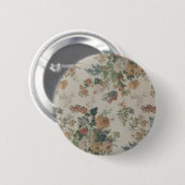 Vintage-Blumenmuster – Sanftes botanisches Blüten- Button (Vorne & Hinten)
