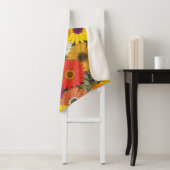 Vintage-Blumenmuster Sherpadecke (Beispiel)