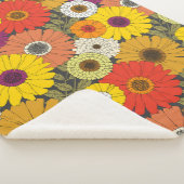 Vintage-Blumenmuster Sherpadecke (3/4)
