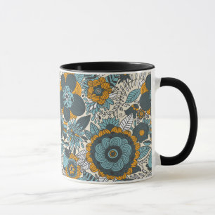 Vintage-Blumenmuster Tasse