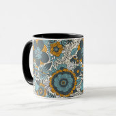 Vintage-Blumenmuster Tasse (Vorderseite Links)