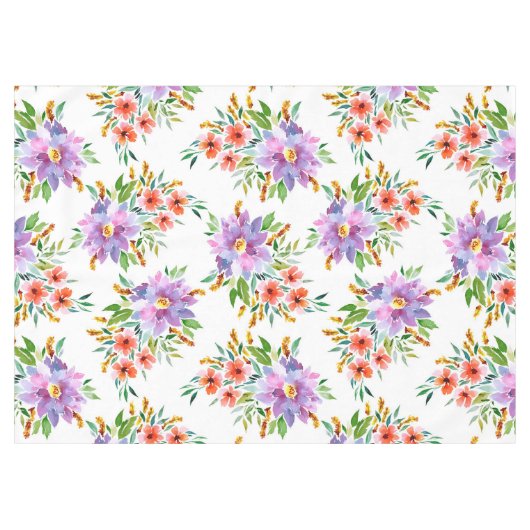 Vintage Blumenmuster Tischdecke (Vorderseite (Horizontal))