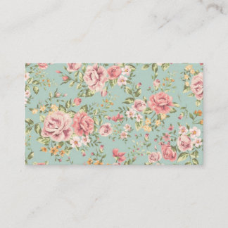 Vintage Blumenmuster Visitenkarte
