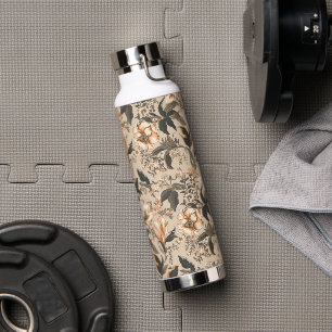 Vintage-Blumenmuster-Wasserflasche Trinkflasche