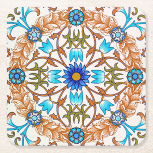 Vintage-Blumenmuster, William Morris Rechteckiger Pappuntersetzer
