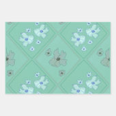 Vintage-Blumenmuster-Wrap-Papierbögen Geschenkpapier Set (Vorderseite 2)