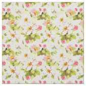 Vintage Blumenmuster Zinnen Alte Rose Stoffe (Muster)
