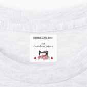 Vintage Blumennähmaschine Etiketten (Befestigt)