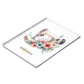 Vintage Blumennähmaschine Mit Monogramm Notizblock (Linke Seite)