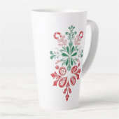 Vintage-Blumenornament - Feiertagsdesign Milchtasse (Rechte Ecke)