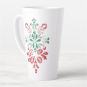 Vintage-Blumenornament - Feiertagsdesign Milchtasse (Linke Ecke)