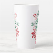 Vintage-Blumenornament - Feiertagsdesign Milchtasse (Vorderseite)