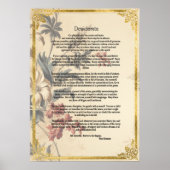 Vintage-Blumenpapier-Desiderata von Max Ehrman Poster (Vorne)