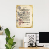 Vintage-Blumenpapier-Desiderata von Max Ehrman Poster (Heimbüro)