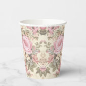 Vintage Blumenpapiergruppen Pappbecher (Links)