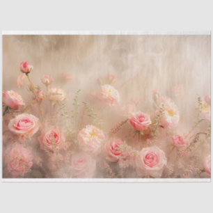 Vintage Blumenpastellfarben und Weißtöne Seidenpapier