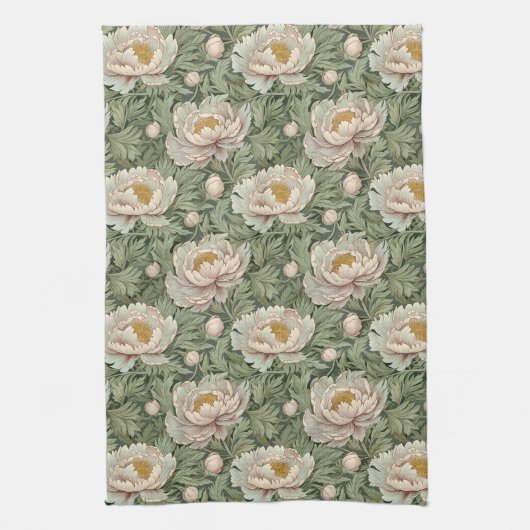 Vintage Blumenpeere Gemustert Geschirrtuch (Vertikal)